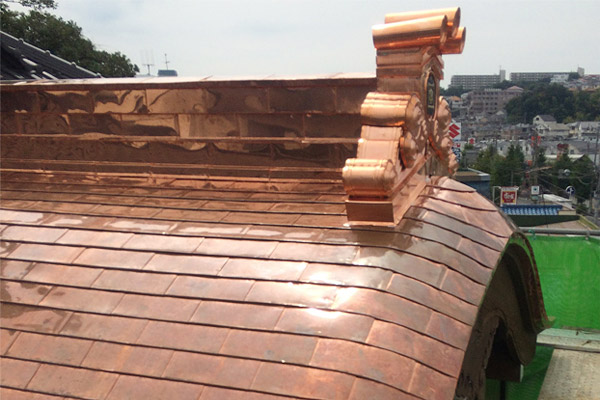銅板の屋根